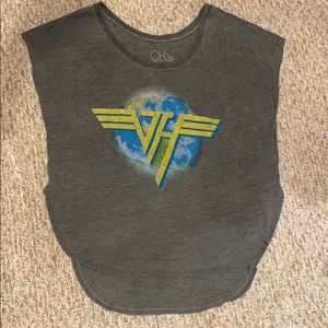 CHASER Oversized Burnout Graphic Band Tee